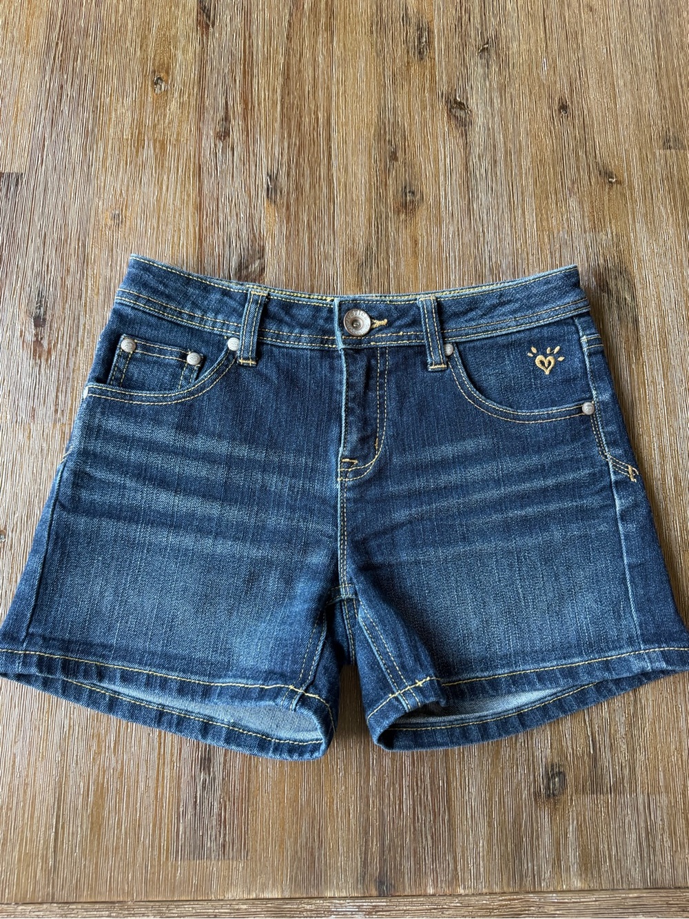 3/20$ Justice Girls Blue Denim Jean Shorts size 12